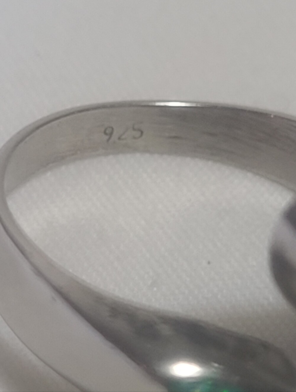 Mexico Sterling Silver 925 Opal Adjustable Ring Size 8.5 - Picture 6 of 8